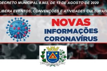 Decreto Municipal libera eventos, convenções e atividades culturais