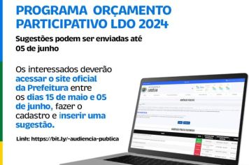 PROGRAMA ORÇAMENTO PARTICIPATIVO / LEI DE DIRETRIZES ORÇAMENTÁRIAS – LDO 2024