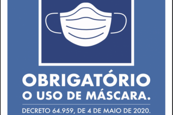 Obrigatório o uso de máscara