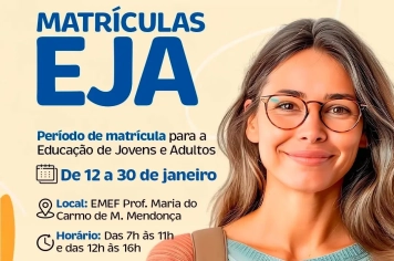 Matrículas abertas para a EJA em Lucélia oferecem nova oportunidade de retorno aos estudos